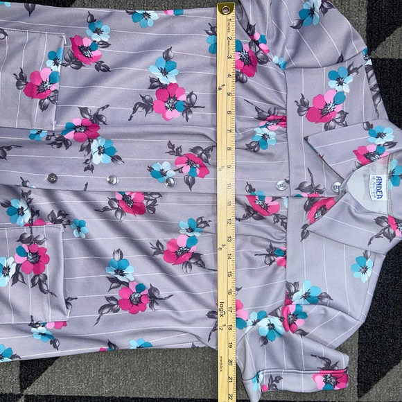 Sz S/M VINTAGE 70s Andea of New York WAITRESS TOP Shirt Uniform Thick Poly USA - Picture 10 of 14